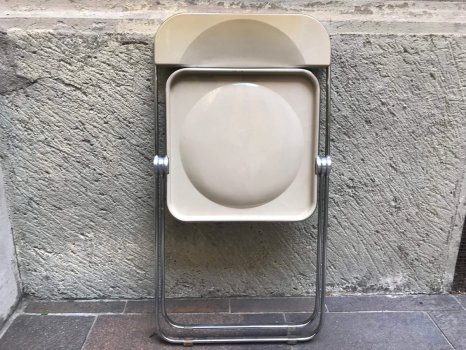 SEDIA PLIA DI G.PIRETTI PER ANONIMA CASTELLI GREIGE