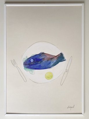 PAINTING "PESCATO DEL GIORNO" BY SARA ANGELUCCI