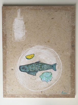 PAINTING "SECONDO DI PESCE" BY SARA ANGELUCCI