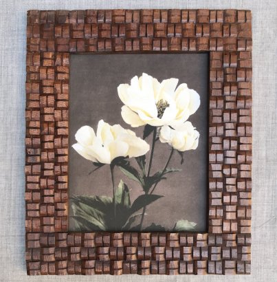 HANDMADE INLAID FRAME PEONY