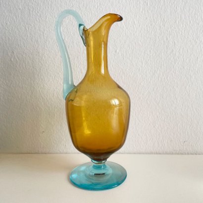 AMBER GLASS PITCHER