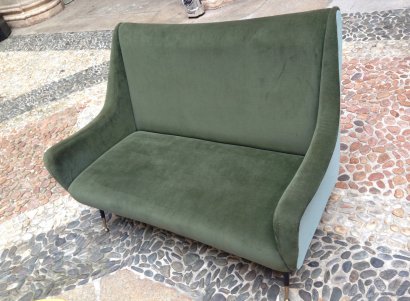 GREEN VELVET SOFA