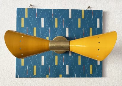 YELLOW DOUBLE CONE WALL SCONCE