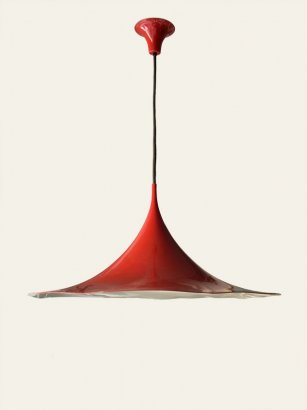 SEMI PENDANT BY BONDERUP AND THORUP IN RED