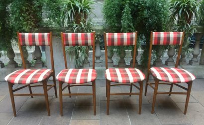 SET OF 6 CHAIRS 70S FABRIC