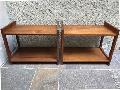 PAIR OF WOODEN COFFEE TABLES - NIGHTSTANDS