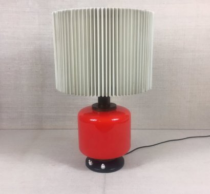 TABLE LAMP ORANGE GLASS BASE