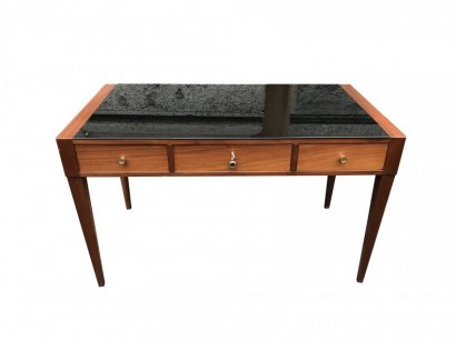 DESK WITH BLACK TOP