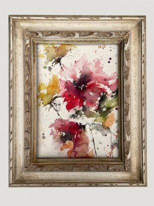 AQUARELL WITH WOOD FRAME