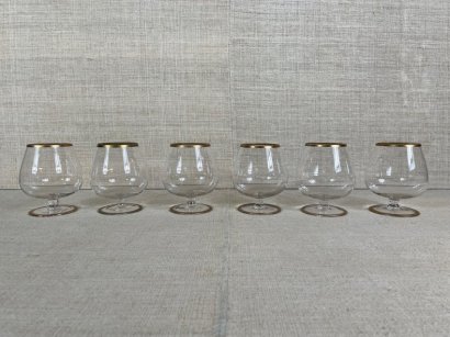 SET OF 6 CRYSTAL GOBLETS