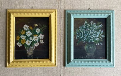PAIR OF ENAMELLED FRAMES