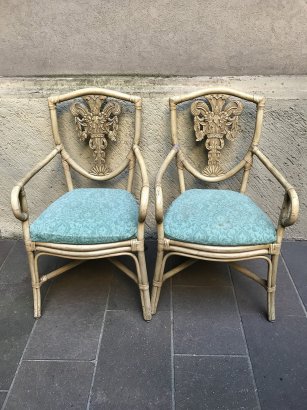 OUTDOOR  BAMBOO ARMCHAIRS