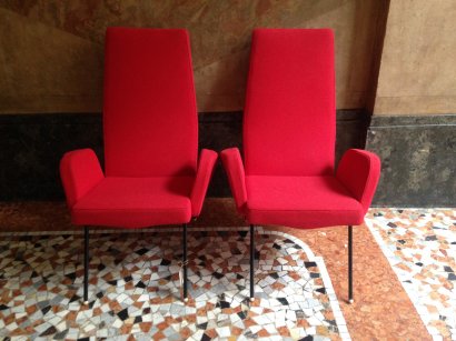 RED ARMCHAIRS SIXTIES