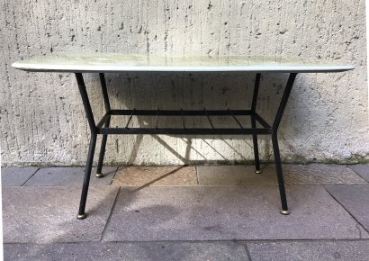 COFFEE TABLE WITH MARBLE EFFECT TOP